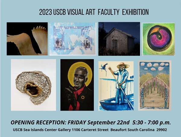 2023 USCB Visual Art Faculty Exchibition Poster