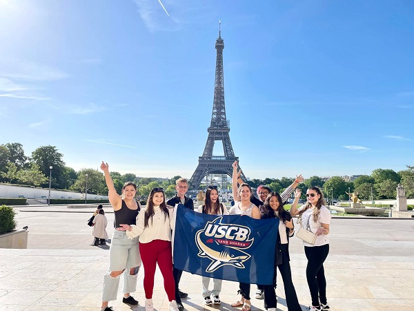 USCB Students at Eiffel Tower 