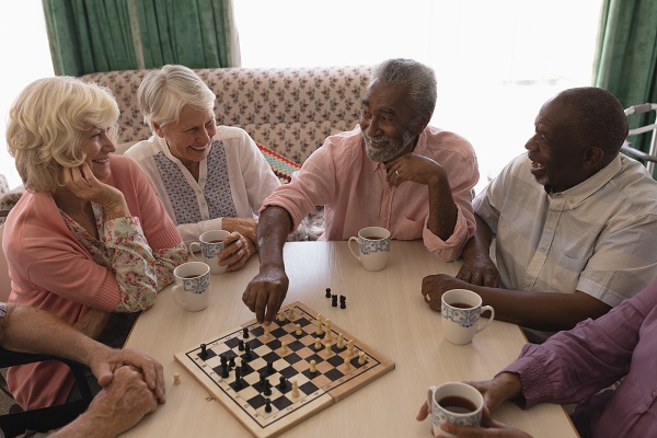 Senior Citizens Playing Chess