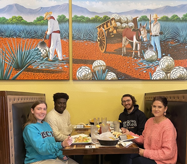 Students at Spanish Restaurant